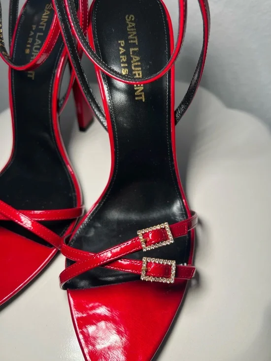 Saint Laurent 110mm Nuit sandals in Tibet Ted - Picture 7 of 17